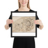Cavalry Charge - Francesco Allegrini - 1624–63 - Matte Paper Framed Poster Museum quality 7797280