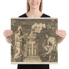 The sacrifice of a ram held by a naked man at right, hooded priest at left with a young attendant - Anonymous, Italian, 16th to early 17th century - ca. 1515–1600 - Paper Poster Museum quality 7795387