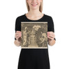 The sacrifice of a ram held by a naked man at right, hooded priest at left with a young attendant - Anonymous, Italian, 16th to early 17th century - ca. 1515–1600 - Paper Poster Museum quality 7795387