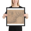 Study for the Muse Urania - Michel Dorigny - mid-17th century - Matte Paper Framed Poster Museum quality 7799608