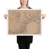 Study for the Muse Urania - Michel Dorigny - mid-17th century - Matte Paper Framed Poster Museum quality 7799608