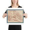 Seated Male Nude - Louis Lagrenée - n.d. - Paper Poster Museum quality 7798386