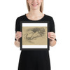 Study of a Woman Viewed from Behind - Eugène Delacroix - 1833 - Matte Paper Framed Poster Museum quality 7799062