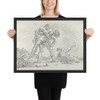 Hercules and Antaeus - Eugène Delacroix - 1852 - Matte Paper Framed Poster Museum quality 7798868