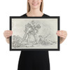 Hercules and Antaeus - Eugène Delacroix - 1852 - Matte Paper Framed Poster Museum quality 7798868