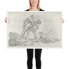 Hercules and Antaeus - Eugène Delacroix - 1852 - Matte Paper Framed Poster Museum quality 7798868