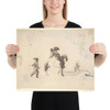 Two Figures on Horseback, a Soldier Walking Behind - Stefano della Bella - 17th century - Photo Paper Poster Museum quality 7797024