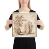 Unidentified Subject:  Two Falling Figures and Two Standing Women in a Landscape - Francesco Allegrini - 1624–63 - Photo Paper Poster Museum quality 7797450