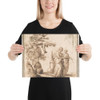 Unidentified Subject:  Two Falling Figures and Two Standing Women in a Landscape - Francesco Allegrini - 1624–63 - Photo Paper Poster Museum quality 7797450