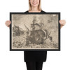 Armed Three-master with Daedalus and Icarus in the Sky from The Sailing Vessels - Pieter Bruegel the Elder - 1561–65 - Matte Paper Framed Poster Museum quality 7796232