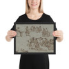 Studies for Groups of Walking Dressed Figures - Francesco Guardi - 1712–93 - Matte Paper Framed Poster Museum quality 7795712