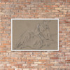 Woman Seated on the Ground - Nicolas Lancret - early 18th century - Matte Paper Framed Poster Museum quality 7798365