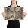 Visitors with Torches Inside a Circular Building - Jean Pierre Louis Laurent Hoüel - ca. 1769 - Photo Paper Poster Museum quality 7798972