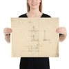 Design for a Machine to Raise and Lower Machinery - Anonymous, German, 19th century - 19th century - Photo Paper Poster Museum quality 7799627