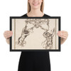 Satyrs Supporting an Ornamental Motif - Pietro da Cortona (Pietro Berrettini) - 1596–1669 - Matte Paper Framed Poster Museum quality 7796493