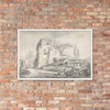 Italian Country House Beside a Road - Jean-Baptiste Lallemand - n.d. - Matte Paper Framed Poster Museum quality 7798387