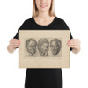 Three portraits possibly representing Camillo Graffico, Ercole Pedemonte and Antonio Carone - Ottavio Leoni (Il Padovano) - ca. 1620–30 - Photo Paper Poster Museum quality 7794892
