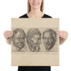 Three portraits possibly representing Camillo Graffico, Ercole Pedemonte and Antonio Carone - Ottavio Leoni (Il Padovano) - ca. 1620–30 - Photo Paper Poster Museum quality 7794892