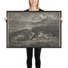 Royal Tiger - Eugène Delacroix - 1829 - Matte Paper Framed Poster Museum quality 7799218