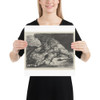 Lion Devouring a Horse - Eugène Delacroix - 1844 - Paper Poster Museum quality 7798830