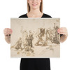 The Raising of Lazarus - Salvator Rosa - 1615–73 - Paper Poster Museum quality 7796603