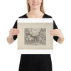 A Woman Showing Bulls to a Man - Léon Davent - ca. 1540–45 - Photo Paper Poster Museum quality 7798178