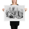 A Rowdy Party - Felix Octavius Carr Darley - 1845 - Matte Paper Framed Poster Museum quality 7796127