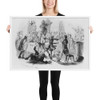 A Rowdy Party - Felix Octavius Carr Darley - 1845 - Matte Paper Framed Poster Museum quality 7796127