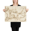 Design for a Frieze with Grotesques - Andrés de Melgar - ca. 1545–60 - Photo Paper Poster Museum quality 7798288