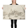 The Island of San Giorgio Maggiore, Venice - Giacomo Guardi - 1764–1835 - Canvas Museum quality 7795648