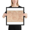 Design for a Catafalgue Used on the Occasion of the Canonization of Saint Mary Magdalen de' Pazzi, Florence, 1669. - Baldassarre Franceschini (il Volterrano) - 1669 - Matte Paper Framed Poster Museum quality 7796119