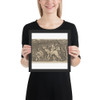 Two satyrs placing Silenus on a braying mule and a third satyr at left - Anonymous, Italian, 16th to early 17th century - ca. 1515–1600 - Matte Paper Framed Poster Museum quality 7795374
