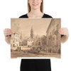 The Main Square in Andria (Bari) - Achille Vianelli (Viennelly) - 1803–94 - Photo Paper Poster Museum quality 7795976