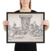 Polemical Duel between Lady Quotidienne and Sir Journal de Paris - Eugène Delacroix - 1821 - Matte Paper Framed Poster Museum quality 7798923