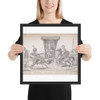 Polemical Duel between Lady Quotidienne and Sir Journal de Paris - Eugène Delacroix - 1821 - Matte Paper Framed Poster Museum quality 7798923
