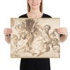 The Raising of Lazarus - Guercino (Giovanni Francesco Barbieri) - ca. 1619 - Paper Poster Museum quality 7795581