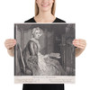 The Moment of Meditation - Louis Surugue - 1747 - Photo Paper Poster Museum quality 7797609