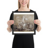 The Sacrifice of Iphigenia - Carle (Charles André) Vanloo - ca. 1755 - Matte Paper Framed Poster Museum quality 7798040