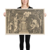 The sacrifice of a ram held by a naked man at right, hooded priest at left with a young attendant - Anonymous, Italian, 16th to early 17th century - ca. 1515–1600 - Photo Paper Poster Museum quality 7795412