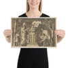 The sacrifice of a ram held by a naked man at right, hooded priest at left with a young attendant - Anonymous, Italian, 16th to early 17th century - ca. 1515–1600 - Photo Paper Poster Museum quality 7795412