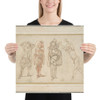 Figures in Theatrical Costumes - Claude Gillot - n.d. - Photo Paper Poster Museum quality 7799137