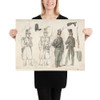 Uniforms of the civil guard in Courtray, Belgium - Auguste Raffet - 1832 - Photo Paper Poster Museum quality 7798654
