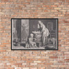 The Washerwoman - Charles Nicolas Cochin I - 1739 - Matte Paper Framed Poster Museum quality 7797588