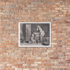 The Washerwoman - Charles Nicolas Cochin I - 1739 - Matte Paper Framed Poster Museum quality 7797588