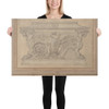 Design for a Casket with the Gonzaga Eagle - Giulio Romano - ca. 1527–46 - Canvas Museum quality 7795847