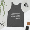The secret of getting ahead is getting started. - Mark Twain - Unisex Jersey Tank Motivational quotes 7800343