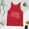 The secret of getting ahead is getting started. - Mark Twain - Unisex Jersey Tank Motivational quotes 7800343