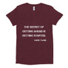 The secret of getting ahead is getting started. - Mark Twain - Women's Tri-Blend T-Shirt Motivational quotes 7800304
