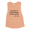 The secret of getting ahead is getting started. - Mark Twain - Women's Flowy Muscle Tank Motivational quotes 7800348