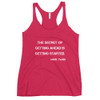 The secret of getting ahead is getting started. - Mark Twain - Ladies Triblend Racerback Tank Motivational quotes 7800317